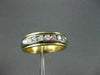 ESTATE WIDE .45CT DIAMOND 14K Y&W GOLD CHANEL SET ANNIVERSARY WEDDING RING #1285