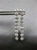 ESTATE .54CT DIAMOND 14KT WHITE GOLD 3D ETOILE BAR BEZEL HANGING EARRINGS #27130