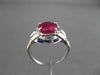 ANTIQUE WIDE 2.37CTW AAA RUBY & SAPPHIRE 14KT WHITE GOLD ENGAGEMENT RING #22129