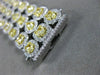 LARGE 20.24CT WHITE & FANCY YELLOW DIAMOND 18KT TWO TONE GOLD 3D TENNIS BRACELET