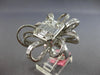 EXTRA LARGE 4.95CT DIAMOND 18KT WHITE GOLD 3D ROUND & BAGUETTE ENGAGEMENT RING