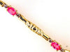 ESTATE 2.03CT DIAMOND & AAA PINK SAPPHIRE 14KT YELLOW OVAL MOM TENNIS BRACELET