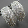 EXTRA LARGE 2.98CT DIAMOND 18KT WHITE GOLD MULTI ROW GRADUATING HUGGIE EARRINGS