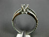 ANTIQUE .90CT DIAMOND 14KT WHITE GOLD FILIGREE SEMI MOUNT ENGAGEMENT RING #9872