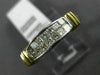 ESTATE .55CT DIAMOND 14K TWO TONE GOLD 2 ROW INVISIBLE PRINCESS ANNIVERSARY RING