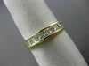 ESTATE .86CT DIAMOND 14K YELLOW GOLD 3D PRINCESS CHANNEL ANNIVERSARY RING #22474