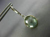 5.20CT AAA GREEN AMETHYST 14KT WHITE GOLD OVAL BEZEL LEVER BACK HANGING EARRINGS