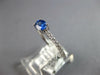 .61CT DIAMOND & AAA SAPPHIRE 18K WHITE GOLD 3D OVAL & ROUND FRIENDSHIP LOVE RING