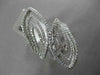 ESTATE LARGE 1.26CT DIAMOND 14KT WHITE GOLD 3D MULTI DOUBLE LEAF OPEN FUN RING