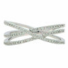 ESTATE .20CT DIAMOND 18KT WHITE GOLD 3D CLASSIC MULTI ROW CRISS CROSS FUN RING