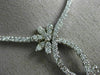 ESTATE 2.18CT ROUND DIAMOND 14KT WHITE GOLD CLASSIC FLOWER DROP NECKLACE #19983