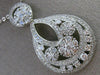 ANTIQUE LARGE 2.60CT DIAMOND 14K WHITE GOLD MILGRAIN FLOWER CLUSTER PENDANT 2075