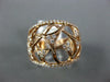 ESTATE WIDE .55CT DIAMOND 18KT ROSE GOLD 3D OPEN FILIGREE STAR FUN RING