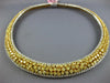 LARGE 51.48CT WHITE & FANCY YELLOW DIAMOND 18KT TWO TONE GOLD 3D TENNIS NECKLACE