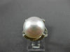 ESTATE LARGE .90CT DIAMOND & AAA SOUTH SEA PEARL 18KT WHITE GOLD ENGAGEMENT RING