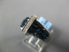 4.66CT DIAMOND &AAA SAPPHIRE 18K WHITE GOLD PRINCESS &ROUND INVISIBLE CROWN RING