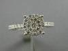 ESTATE WIDE .32CT DIAMOND 18KT WHITE GOLD CLUSTER ROUND PROMISE ENGAGEMENT RING