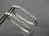 ESTATE LARGE 1.95CT DIAMOND 14KT WHITE GOLD 3D INSIDE OUT HEXAGON HOOP HANGING EARRINGS