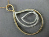 ESTATE LARGE .40CT DIAMOND 18KT WHITE & ROSE GOLD 3D TEAR DROP FLOATING PENDANT