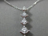 ESTATE LARGE .56CT DIAMOND 14K WHITE GOLD 5 STONE JOURNEY FLOATING PENDANT 17639