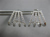 ESTATE .44CT DIAMOND 18KT WHITE GOLD 3D MULTI ROW UMBRELLA FUN HANGING EARRINGS