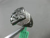 ESTATE LARGE .29CT DIAMOND 18KT WHITE & BLACK GOLD OPEN FILIGREE MATTE FUN RING