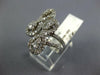 ESTATE LARGE 1.25CT DIAMOND 14KT WHITE GOLD 3D DOUBLE INFINITY CLASSIC LOVE RING