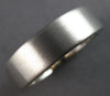 LARGE CLASSIC PLATINUM 7MM MATTE AND SHINY SOLID WEDDING ANNIVERSARY RING #28048
