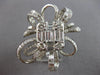 EXTRA LARGE 4.95CT DIAMOND 18KT WHITE GOLD 3D ROUND & BAGUETTE ENGAGEMENT RING