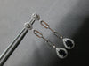.78CT DIAMOND & AAA SAPPHIRE 14KT WHITE GOLD PEAR SHAPE & ROUND HANGING EARRINGS