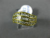 ESTATE WIDE .90CT DIAMOND 18KT YELLOW GOLD 3D CLASSIC THREE ROW ANNIVERSARY RING