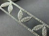 ESTATE WIDE 1.60CT ROUND DIAMOND 14KT WHITE GOLD 3D MULTI LEAF TENNIS BRACELET