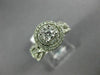 ESTATE LARGE 1.0CT 14K WHITE GOLD DOUBLE HALO SOLITAIRE INFINITY ENGAGEMENT RING
