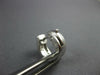 ESTATE WIDE .51CT DIAMOND 18KT WHITE GOLD 3D CLASSIC THREE ROW HUGGIE EARRINGS