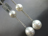 EXTRA LARGE 2.3CT DIAMOND & AAA SOUTH SEA PEARL 14KT WHITE GOLD ETOILE EARRINGS
