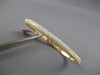 WIDE 2.08CT DIAMOND 14KT YELLOW GOLD 3D 3 ROW SEMI ETERNITY LOVE BANGLE BRACELET