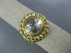 ANTIQUE LARGE 1.55CT DIAMOND 18K YELLOW GOLD OPEN FILIGREE CROSS ENGAGEMENT RING