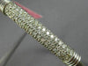 ESTATE 1.15CT DIAMOND 14KT WHITE GOLD 3D CLASSIC MULTI ROW PAVE BANGLE BRACELET