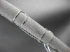 ESTATE WIDE .16CT DIAMOND 14KT WHITE GOLD 3D DOUBLE SEMICIRCLE CHAIN FUN RING