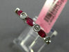 ESTATE 1.03CT DIAMOND & AAA RUBY 18KT WHITE GOLD SEMI ETERNITY ANNIVERSARY RING