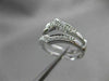 ANTIQUE WIDE .18CT OLD MINE DIAMOND 14KT WHITE GOLD PAVE INSERT RING #22030