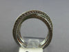 1.60CT DIAMOND & AAA EMERALD 14KT WHITE GOLD MULTI ROW CRISS CROSS INFINITY RING