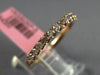 ESTATE .49CT PINK DIAMOND 18KT ROSE GOLD 3/4 ETERNITY WEDDING ANNIVERSARY RING