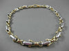 ESTATE LARGE & EXTRA LONG 14KT 2TONE GOLD FANCY LINK ITALIAN MEN BRACELET #19323