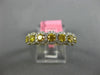 ESTATE .96CT WHITE & FANCY YELLOW DIAMOND 18KT YELLOW GOLD HALO ANNIVERSARY RING