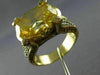 ESTATE EXTRA LARGE 8.52CT DIAMOND & AAA YELLOW TOPAZ 14KT TWO TONE GOLD FUN RING