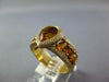 WIDE 2.38CT DIAMOND & AAA CITRINE 14KT YELLOW GOLD PEAR SHAPE & ROUND BEZEL RING