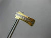 ESTATE .30CT PRINCESS CUT DIAMOND 14KT YELLOW GOLD MULTI ROW SEMI HOOP EARRINGS