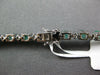 4.17CT DIAMOND & AAA EMERALD 18K WHITE GOLD CLASSIC OVAL & ROUND TENNIS BRACELET