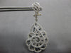 EXTRA LARGE 4.1CT DIAMOND & AAA SAPPHIRE 18KT WHITE GOLD CLIP ON EARRINGS #28066